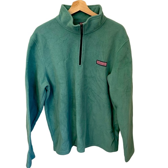 Vineyard Vines Other - Vineyard Vines Men's Zip Crew Neck Green Olive Sweater Size Large